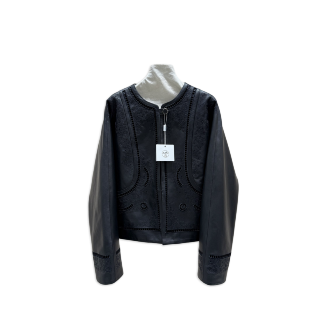 H**me5 hollowed-out leather jacket